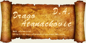 Drago Atanacković vizit kartica